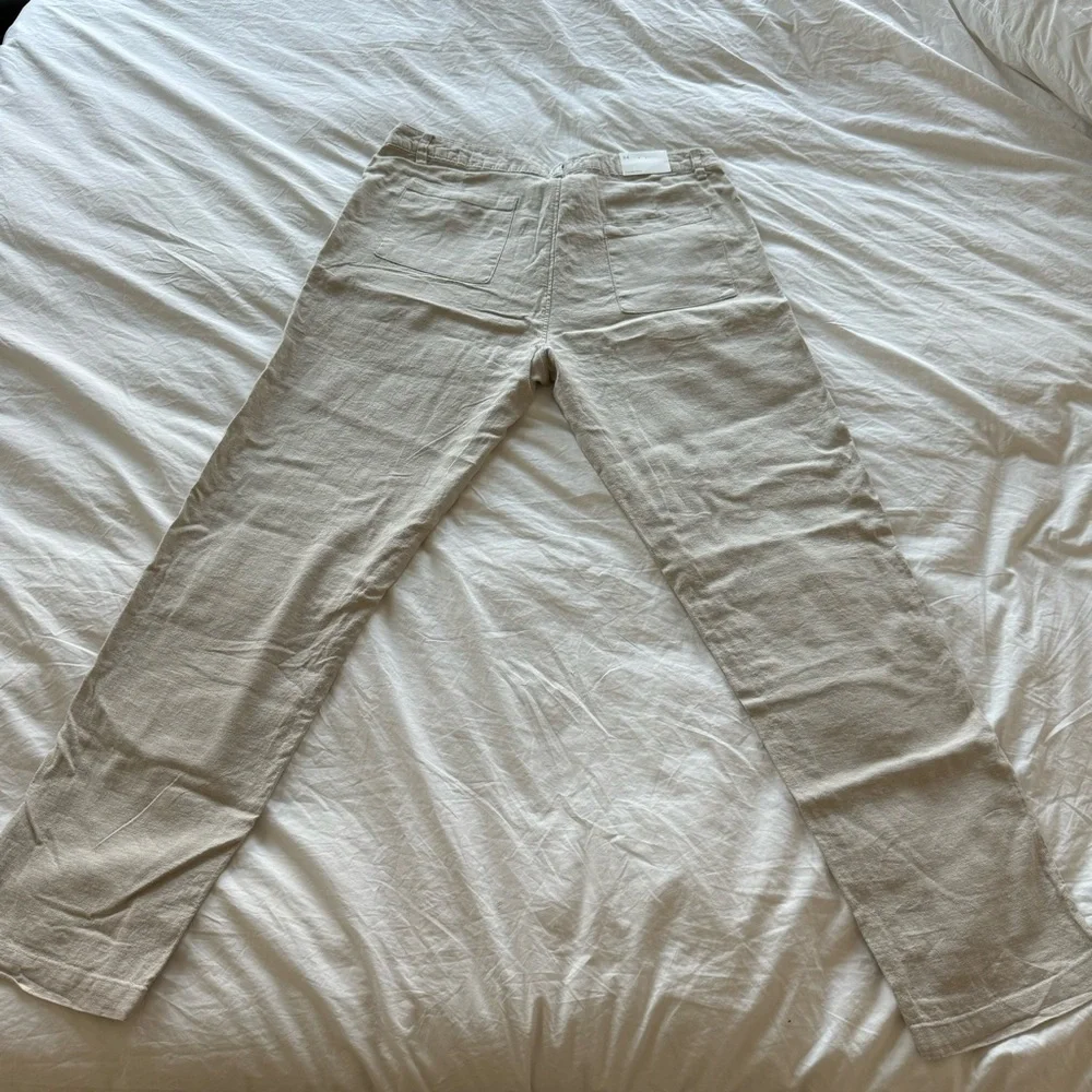 NWT ONIA Men's Stretch Linen Traveler‎ Pant in Stone Size 34